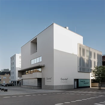 Gebäude Außenansicht des Gravitat BTV House of Innovation